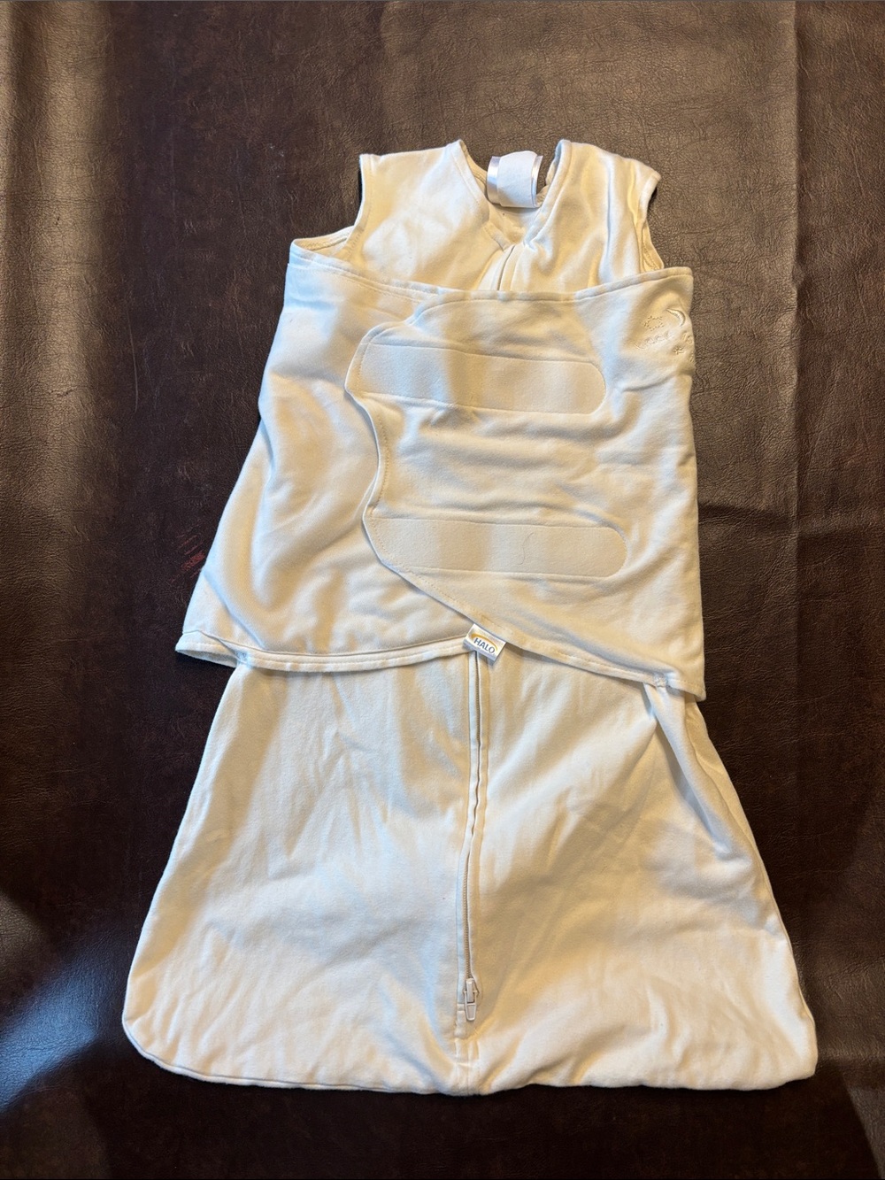 Halo Cream Swaddle Convertible Sleep Sack with Front Zipper